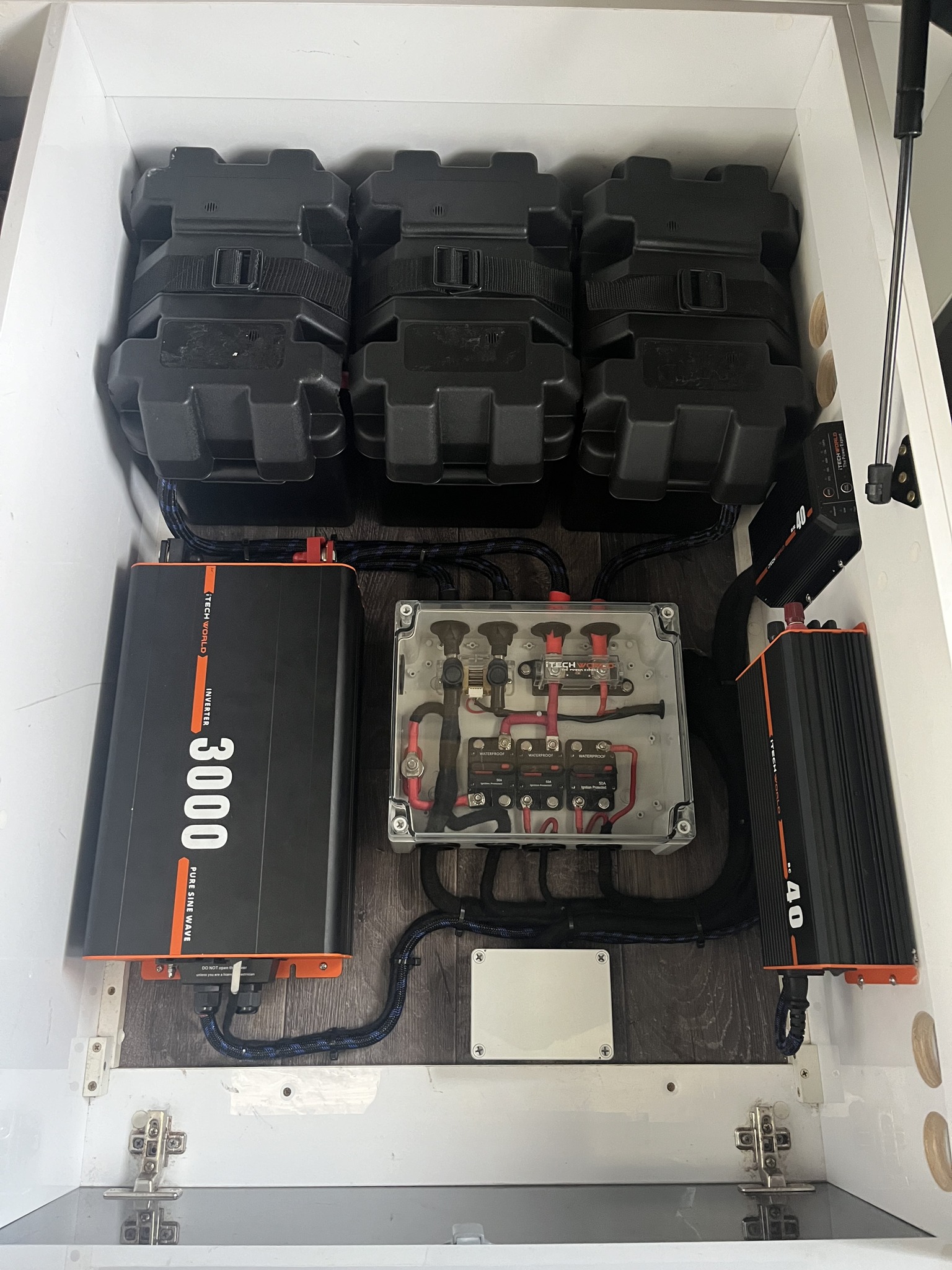 Lithium battery box fitout
