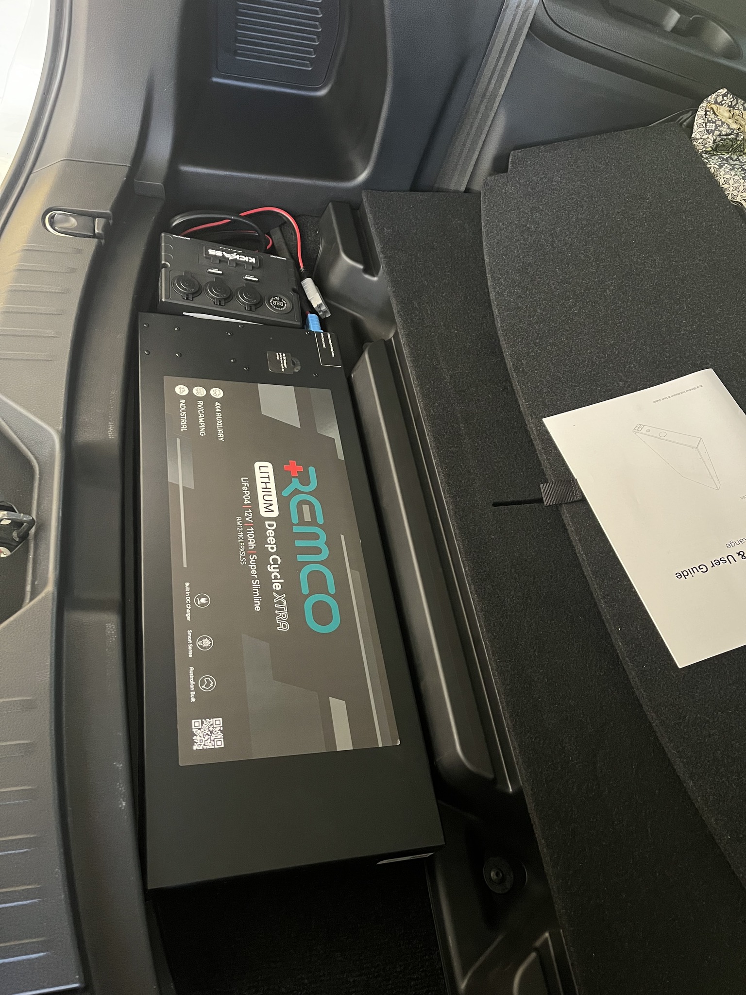 Lithium battery installation in caravan